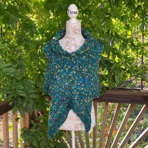 Handmade crocheted shawl shrug sweater. #3